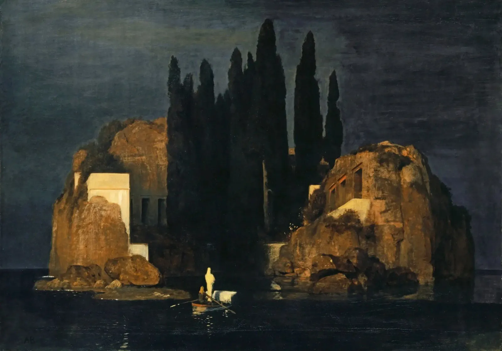Arnold Böcklin - L'isola dei morti (1880) pellicola backlit da William Store