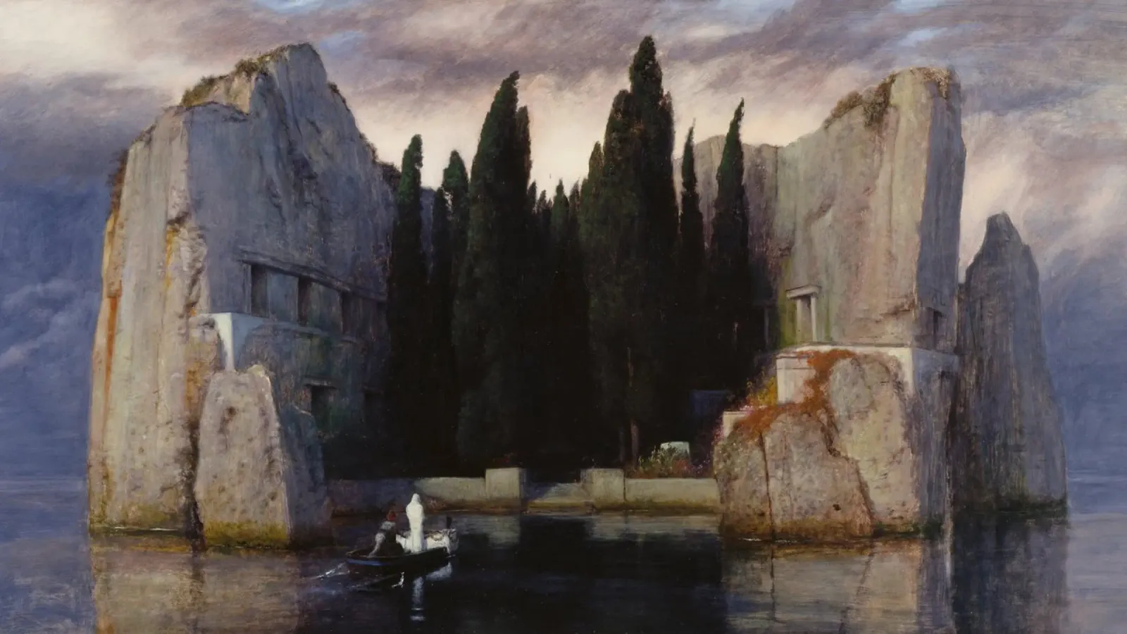 Arnold Bocklin - L'isola dei morti III 1883 pellicola backlit da William Store