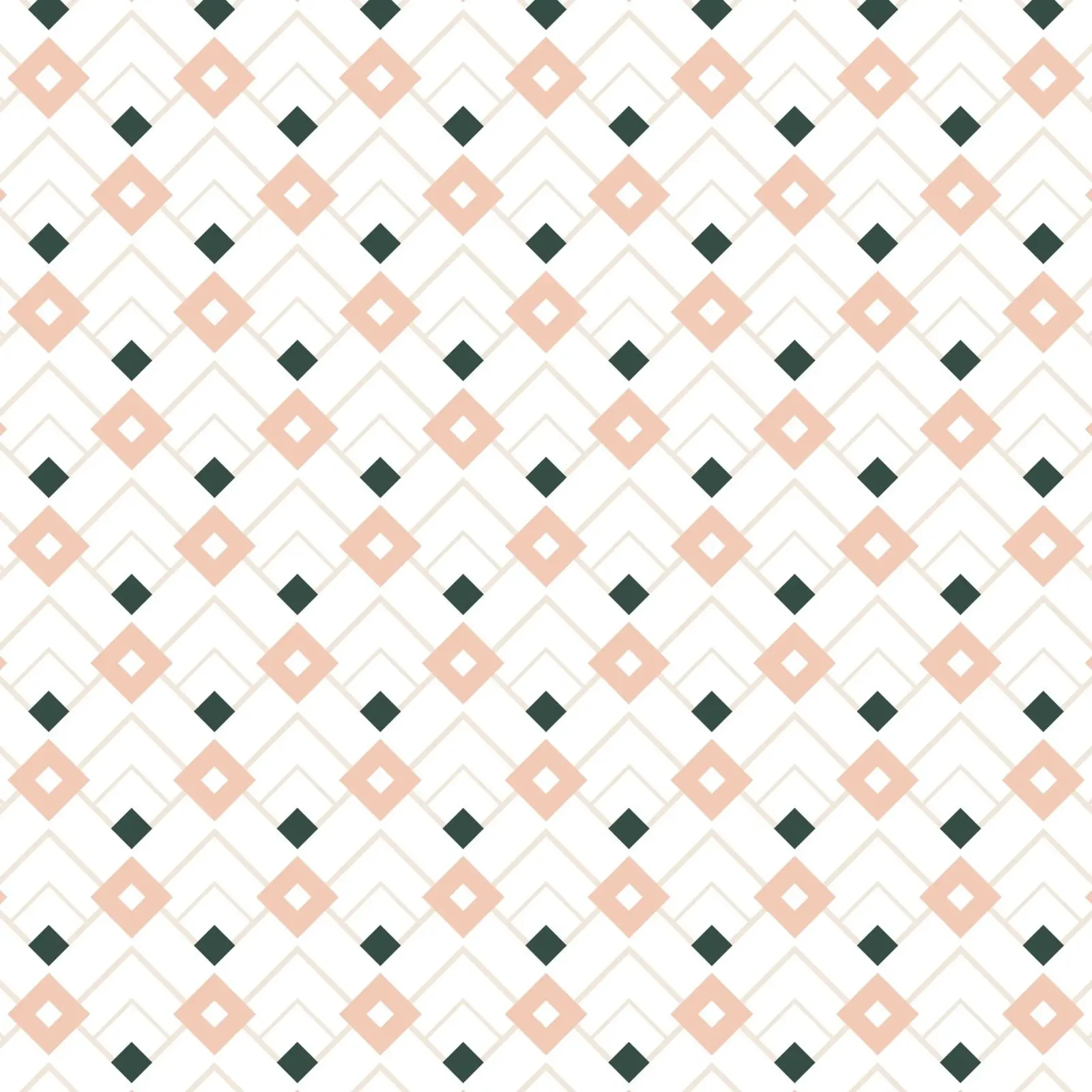 Pink and Teal Lattice canvas by amini54