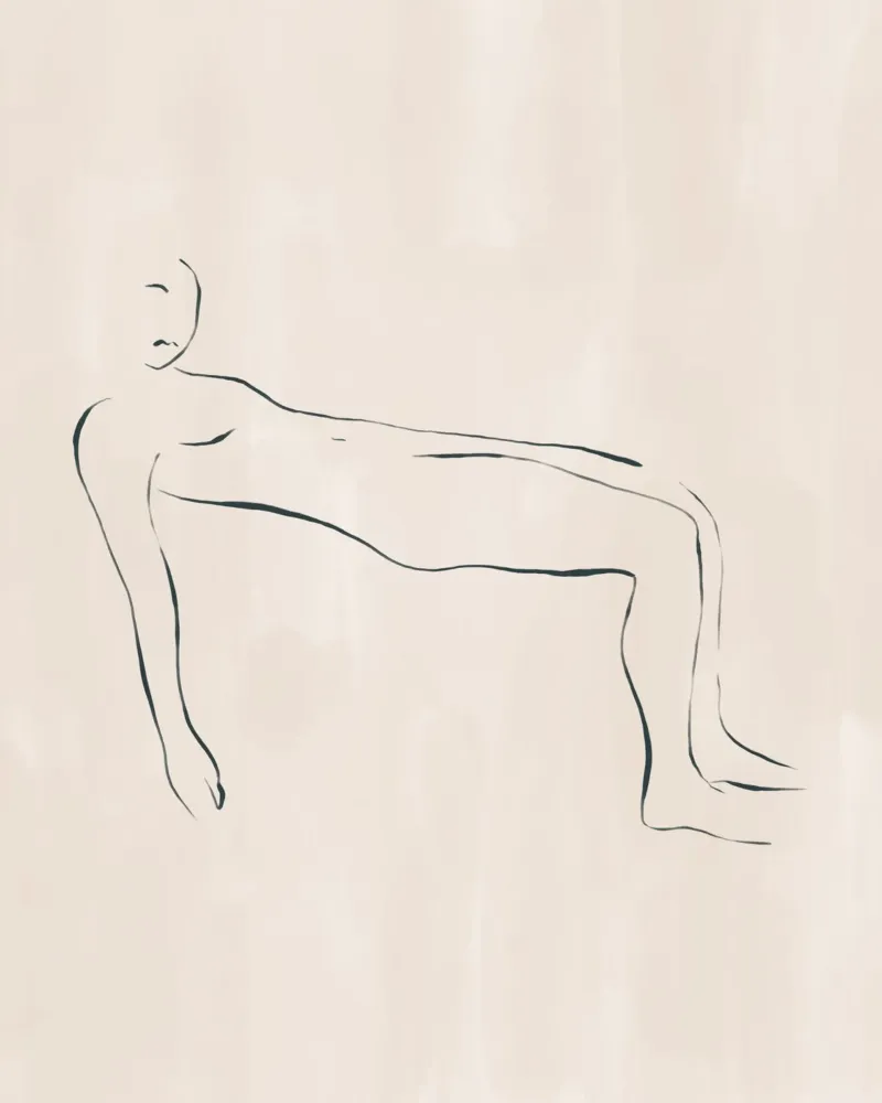 Lying down hahnemühle by Ivy Green Illustrations