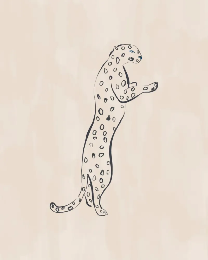 Leopardo carta hahnemühle da Ivy Green Illustrations