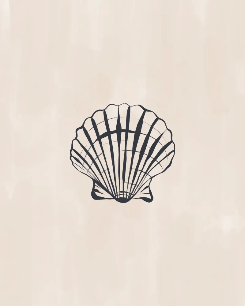 Conchiglia alluminio dibond da Ivy Green Illustrations