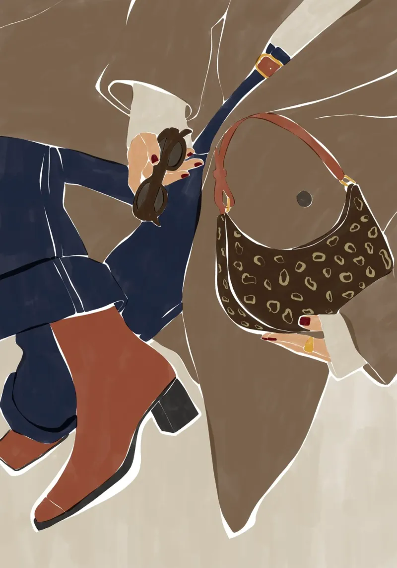 Fall Fashion Vibes Art Print hahnemühle by Ivy Green Illustrations