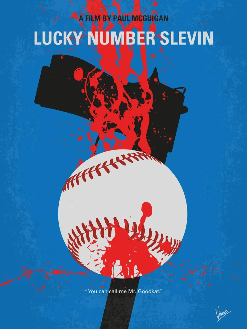 No880 My Lucky Number Slevin minimal movie poster alluminio dibond da Chungkong
