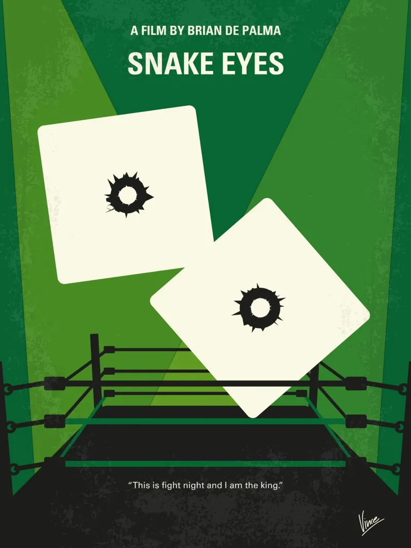 No898 My Snake Eyes minimal movie poster carta hahnemühle da Chungkong
