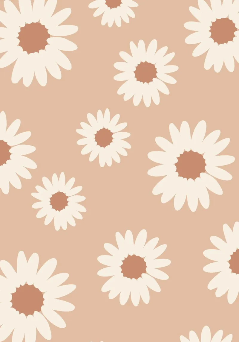beige bloemenkunst, abstract bloemenontwerp neutraal design, canvas met Baklijst van pdigitalprints