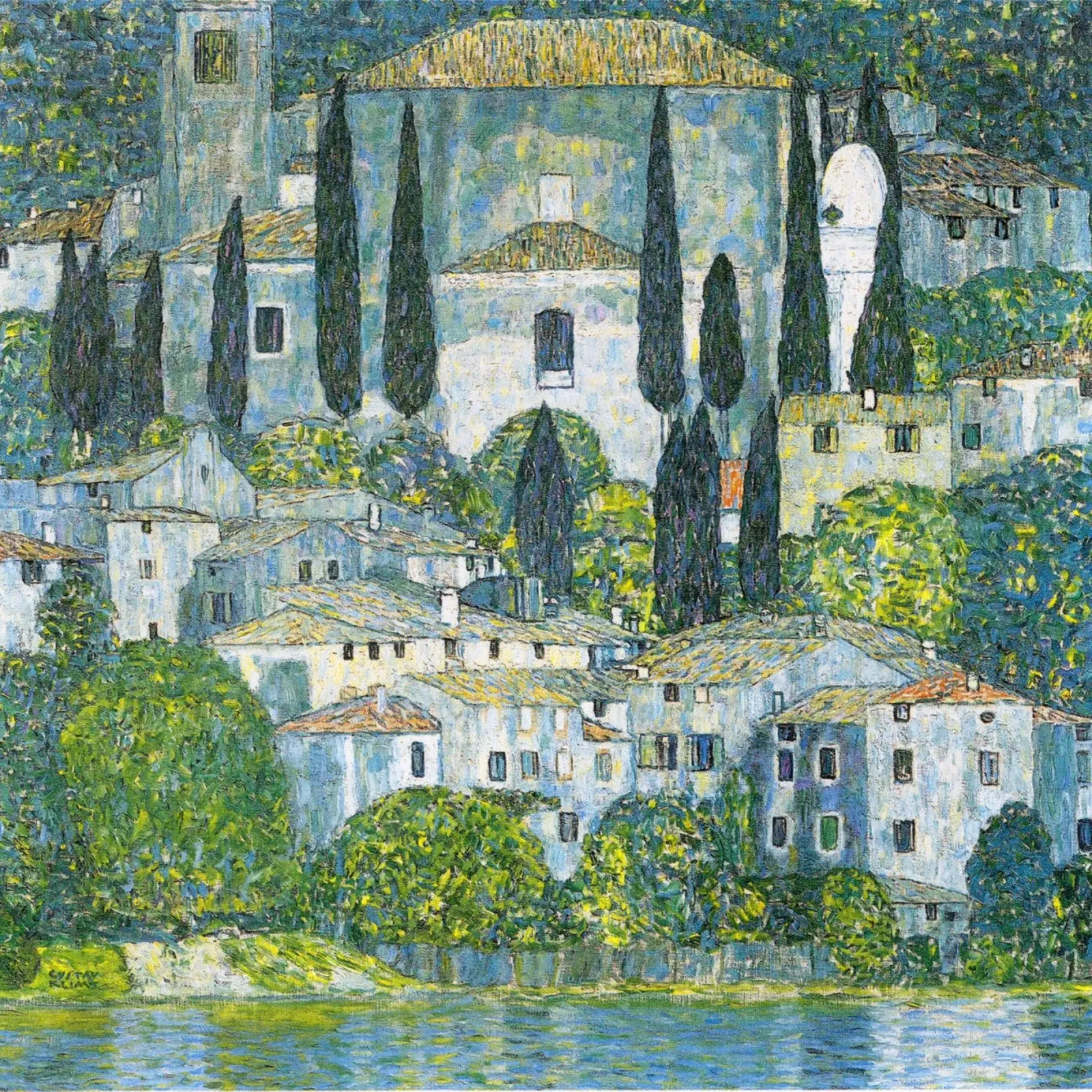 Gustav Klimt - Chiesa di Cassone 1913 carta hahnemühle da Timeless Artworks