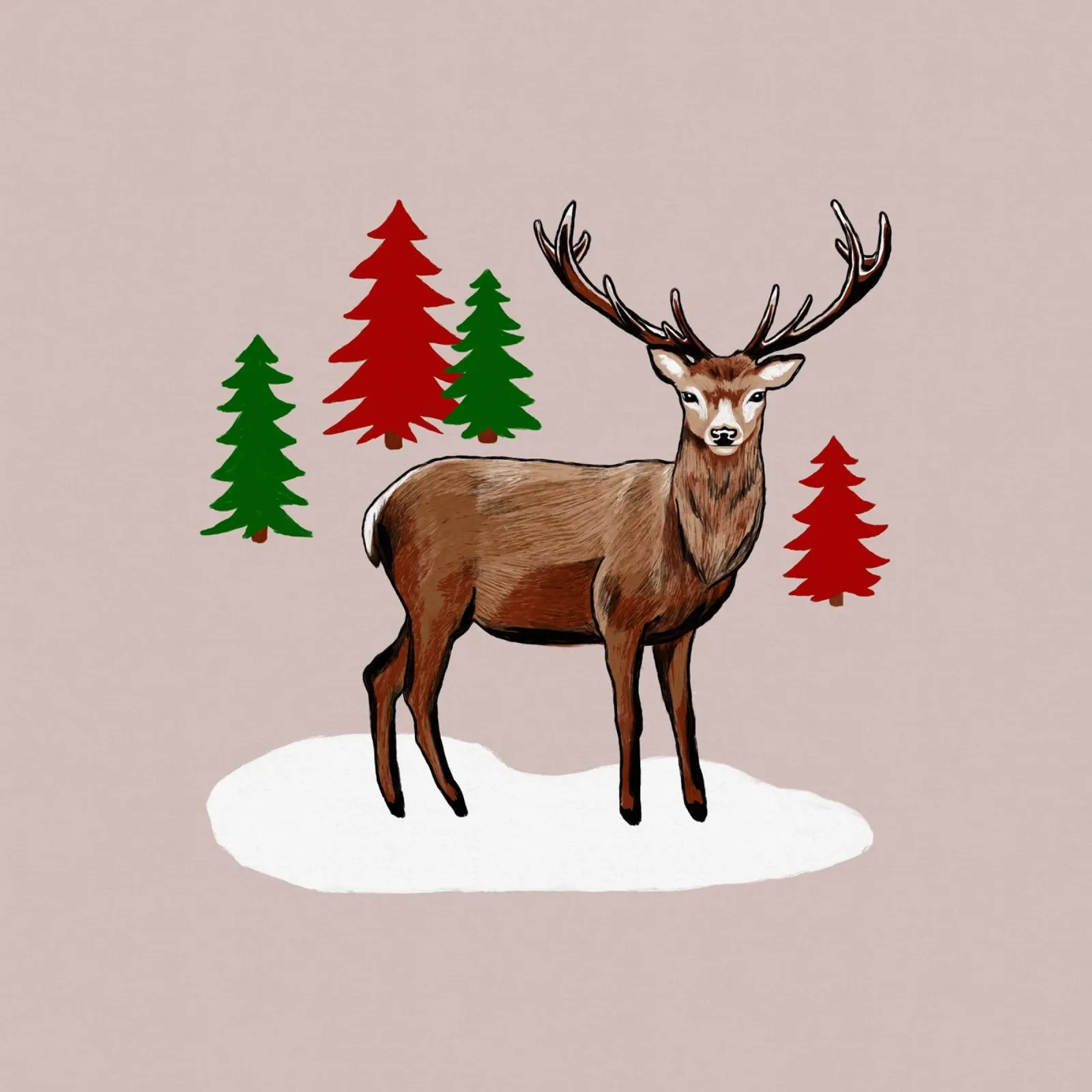 Natale Brown Deer pellicola backlit da Orara Studio