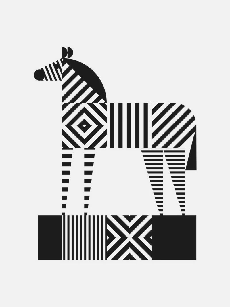 Zebra (b&w) pellicola backlit da Greg Mably Studio