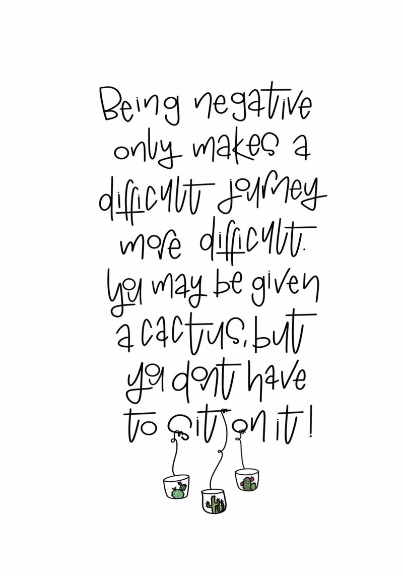 Cactus - don't be negative! pellicola backlit da LIMITED EDITION LETTERS