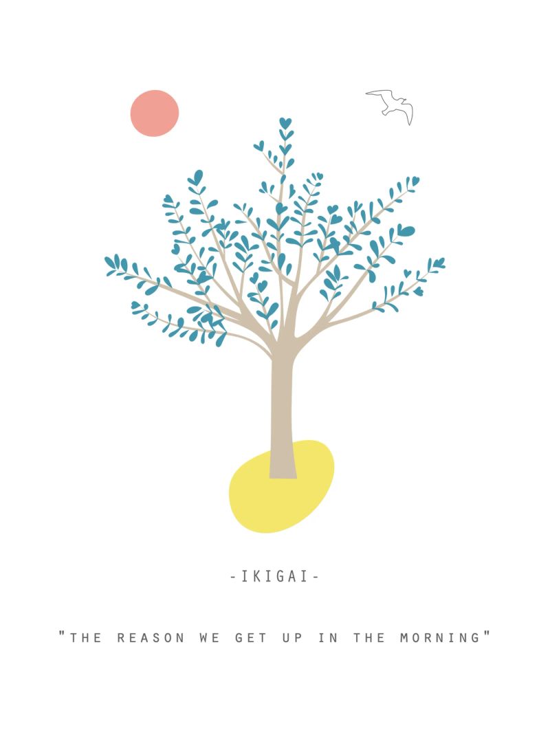 IKIGAI - Japanese poster de natural neutral