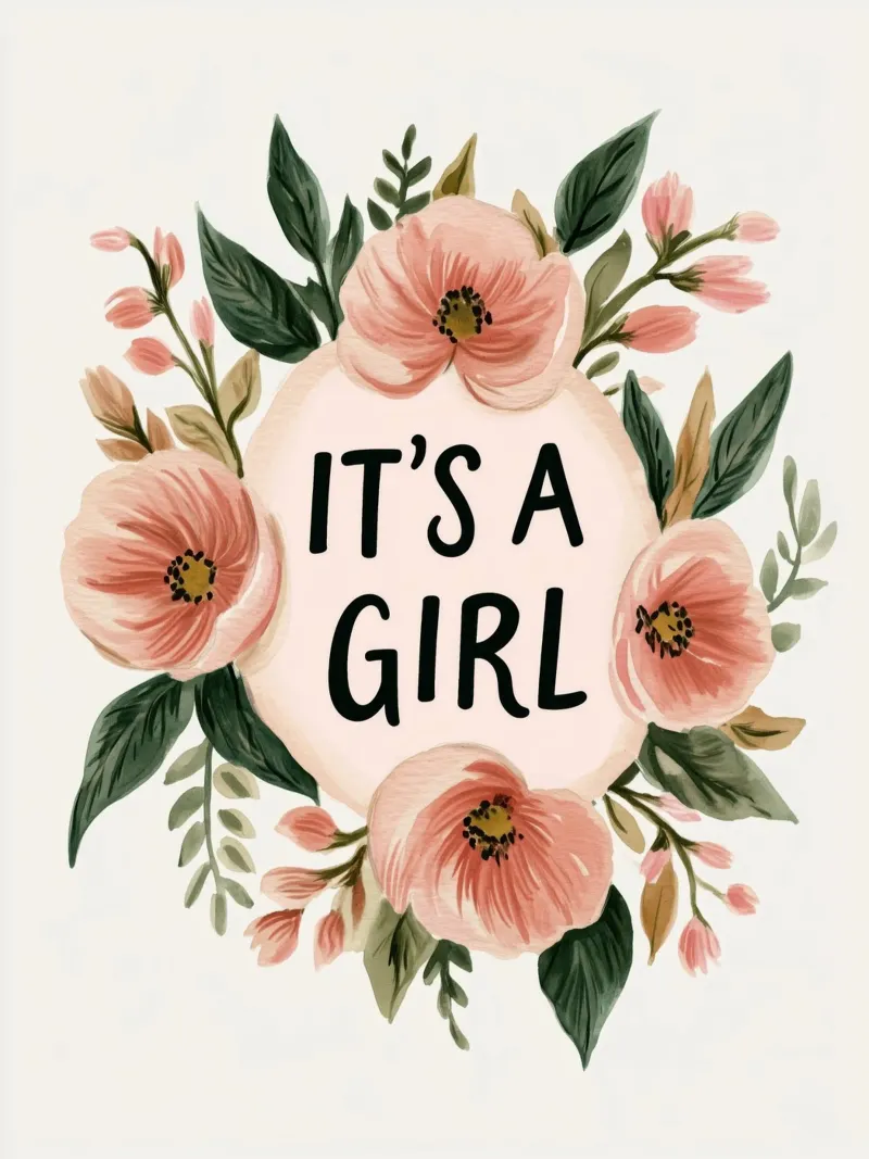 It`s A Girl Acryl-Glas von treechild