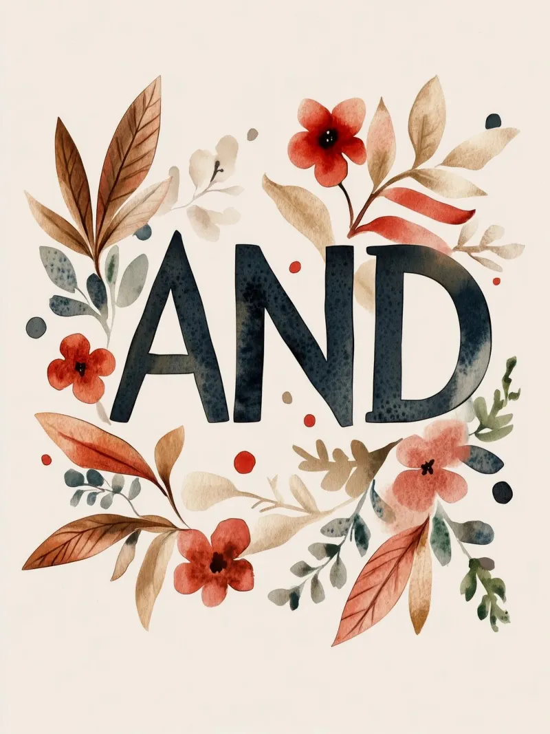 And (Floral) poster with aluminum frame by treechild