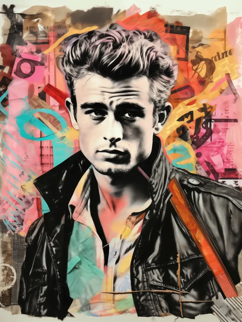 Ritratto di James Dean | Fan art retrò poster da Autofocus
