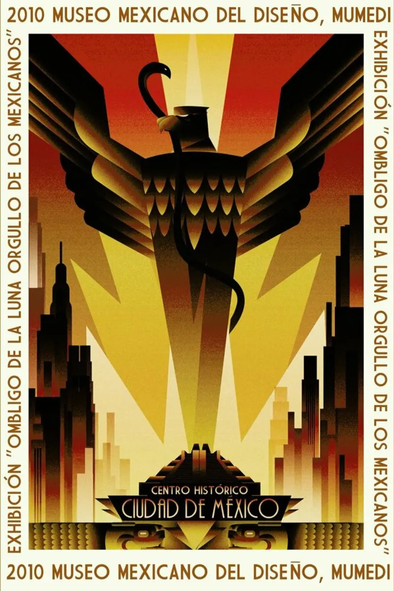 Mexico Art Deco hahnemühle by Rodolfo Reyes