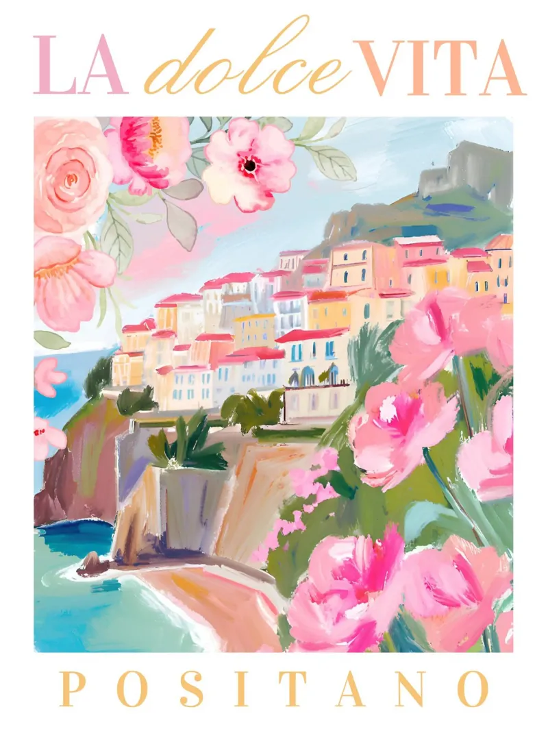 La Dolce Vita poster con telaio in alluminio da Bella Studio