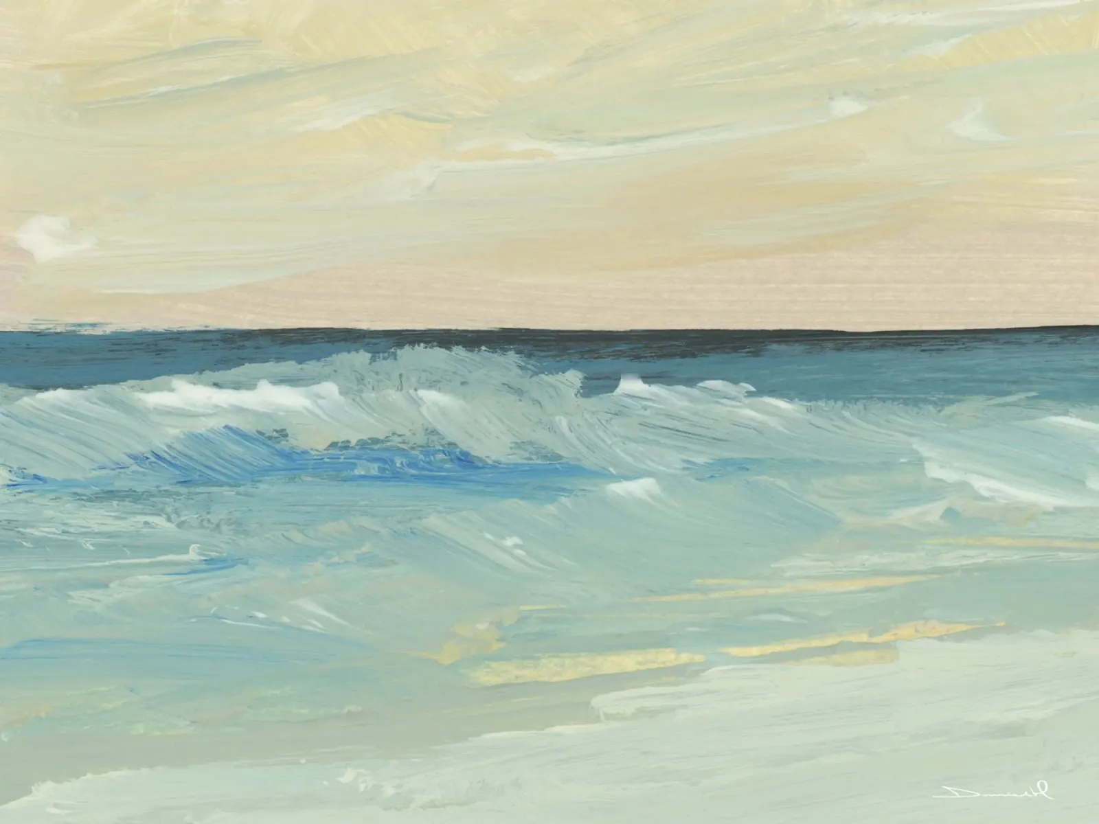 Porthmeor poster with plastic frame by Dan Hobday