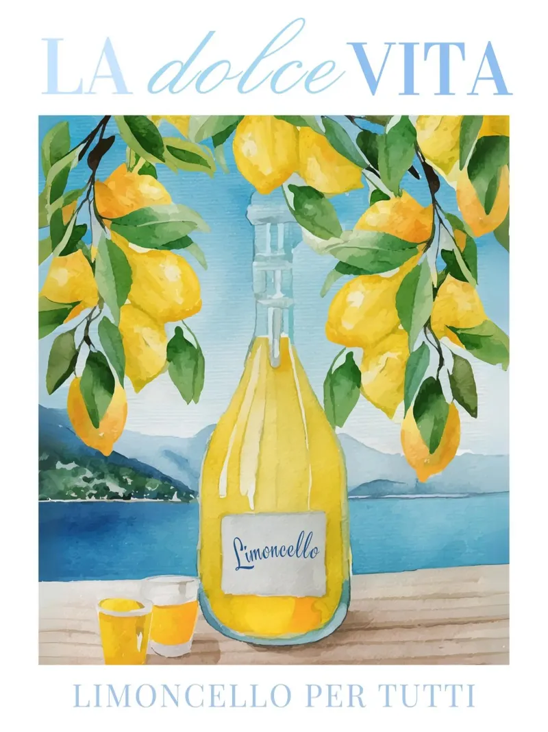 Limoncello Lemon Print pellicola backlit da Bella Studio