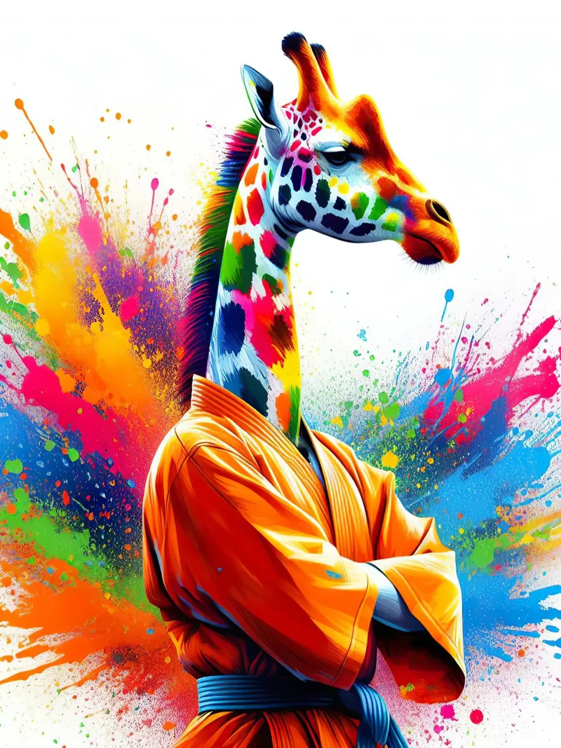 giraffa karateka plexiglass da ARTVI-SHOP