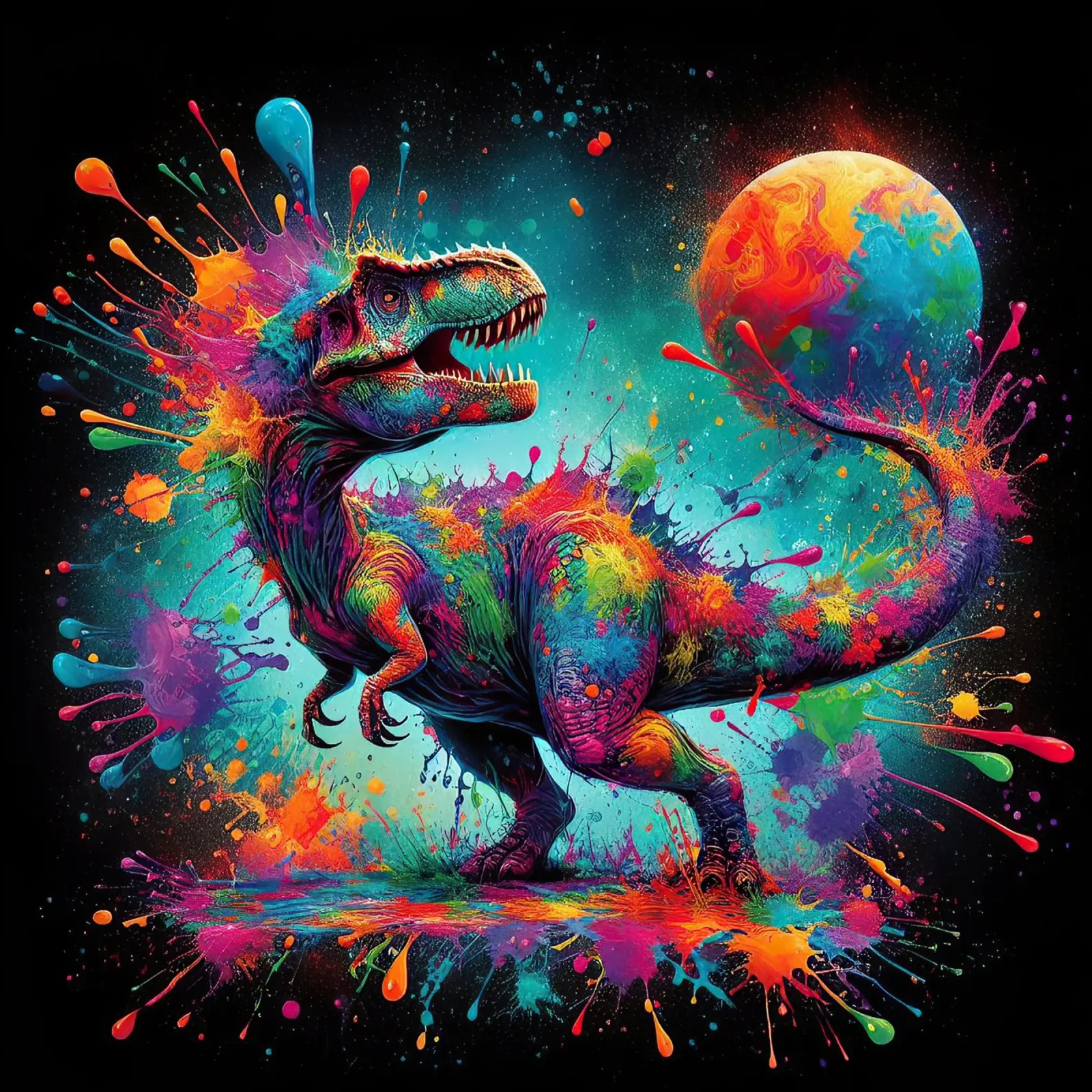 Dinosauro ad acquerello pellicola backlit da 🎁 ARTVI-SHOP