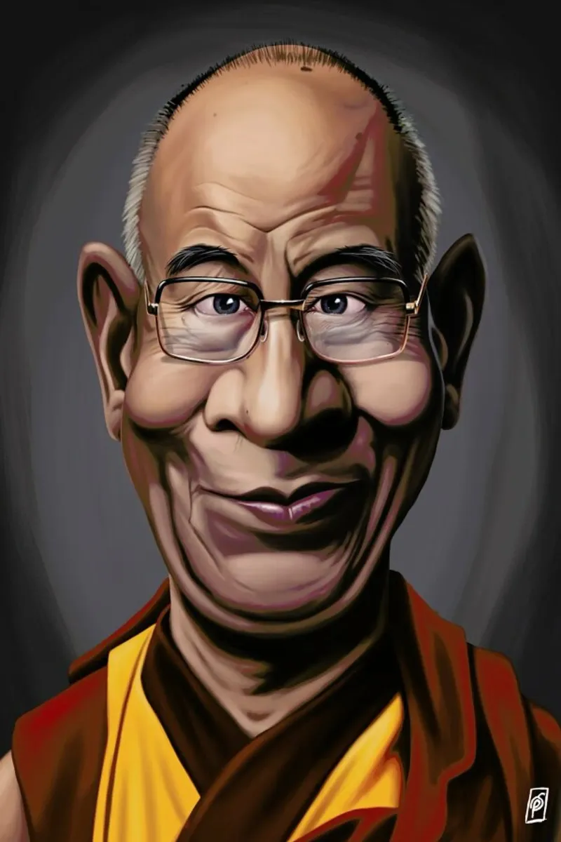 Dalai Lama pellicola backlit da Rob Art | Illustration