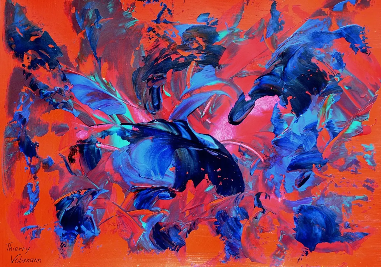 IDEAL GIFT 19 poster con telaio in legno da Thierry Vobmann Abstract painting