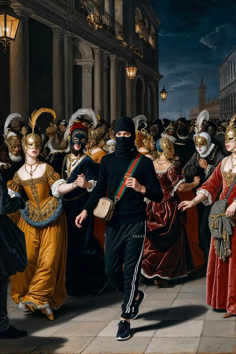 La promenade de minuit : Une mascarade vénitienne Remasterisé hahnemühle de Renaissance Rebel