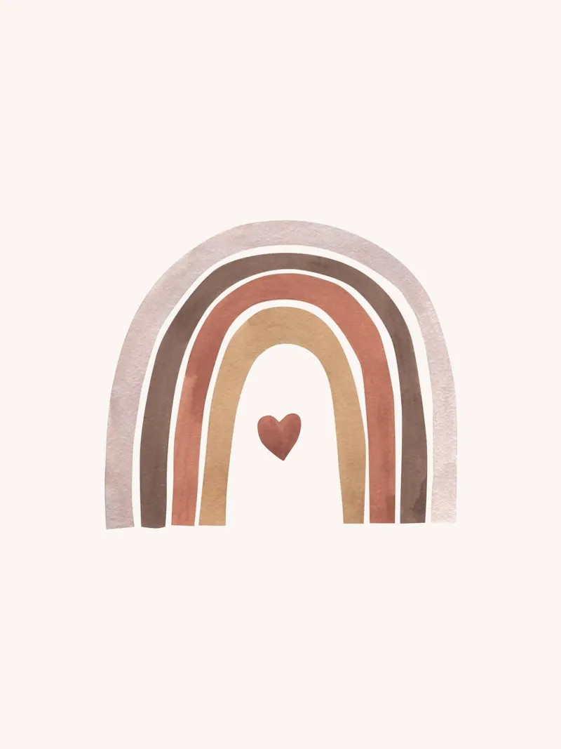 Amore arcobaleno - Design minimalista a forma di cuore pellicola backlit da Whole©