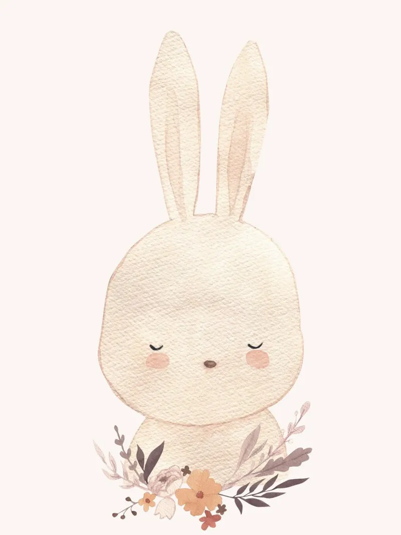 Cute bunny - Gentle nursery design backlit film by Whole©