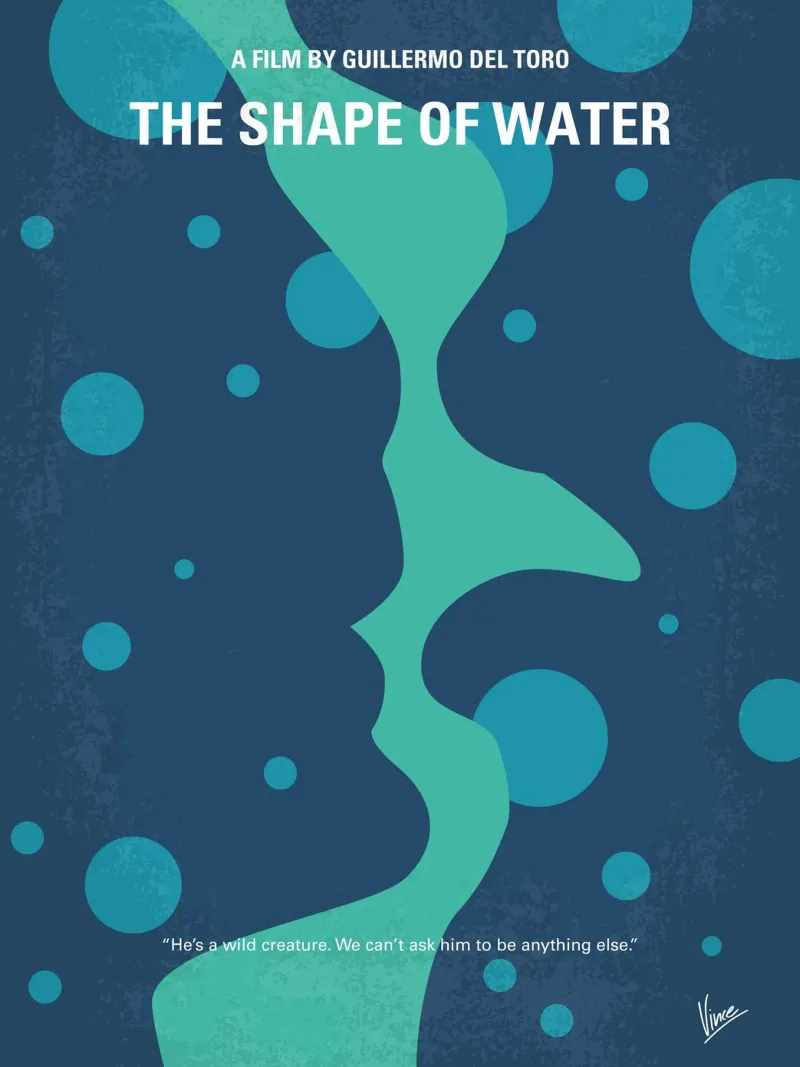 No902 My The Shape of Water minimal movie poster plexiglass da Chungkong