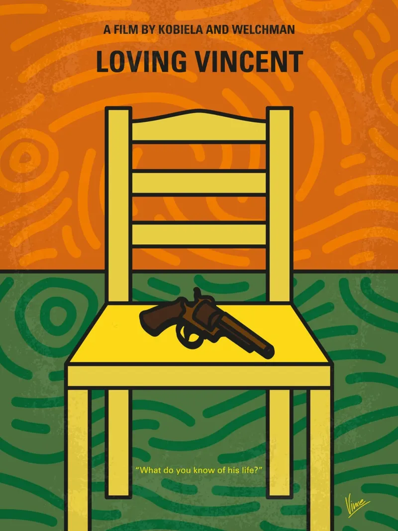 No903 My Loving Vincent minimal movie poster poster con telaio in legno da Chungkong