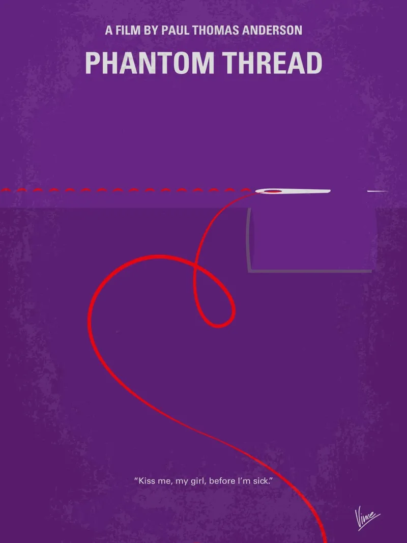 No904 My Phantom Thread minimal movie poster poster con telaio in plastica da Chungkong