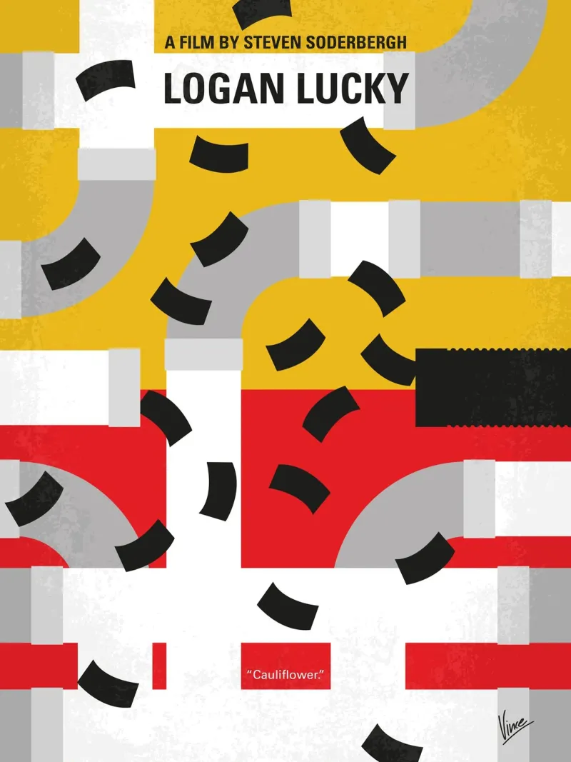 No911 My Logan Lucky minimal movie poster carta hahnemühle da Chungkong