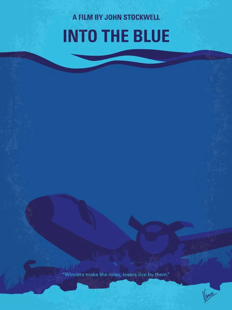 No912 My Into the Blue minimal movie poster carta hahnemühle da Chungkong