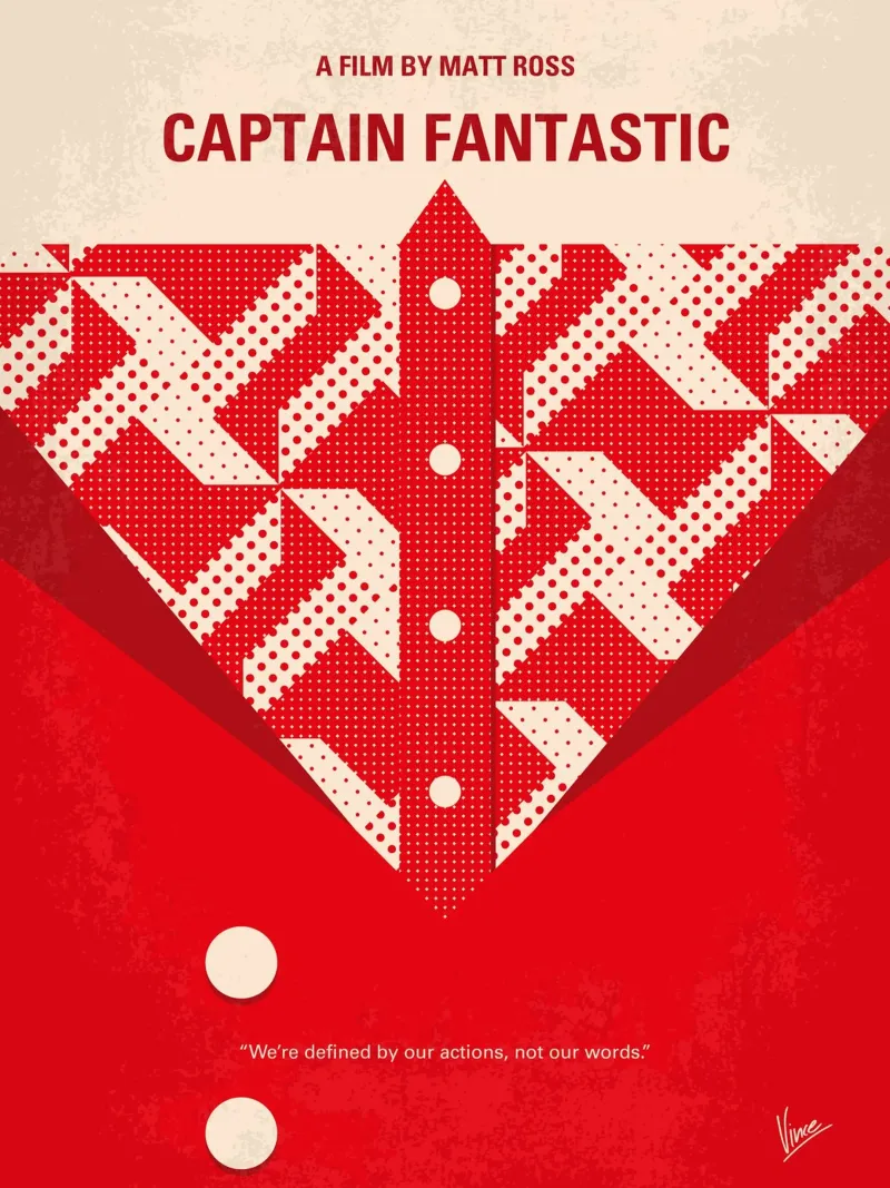 No913 My Captain Fantastic minimal movie poster carta hahnemühle da Chungkong