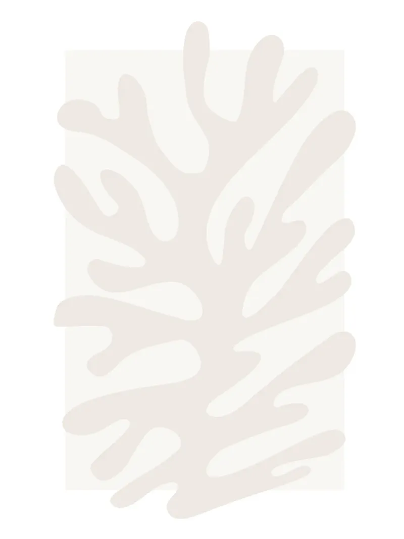Abstract coral - Minimalist natural design canvas by Whole©