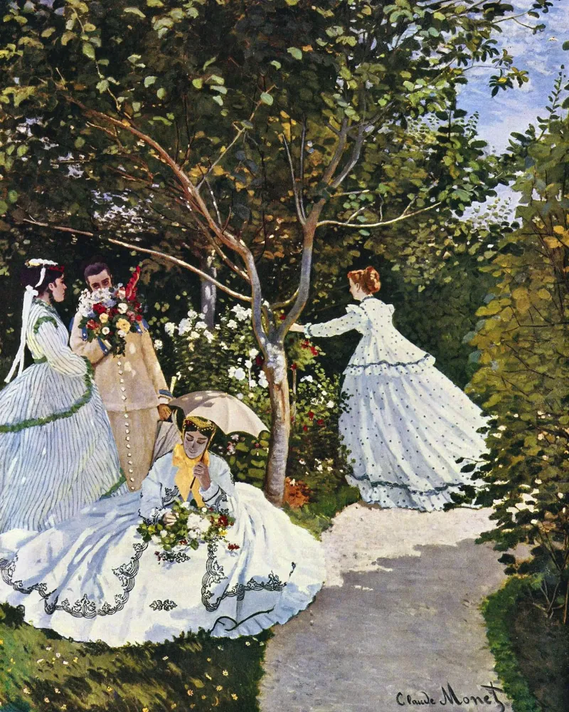 Claude Monet - Donne in giardino pellicola backlit da William Store