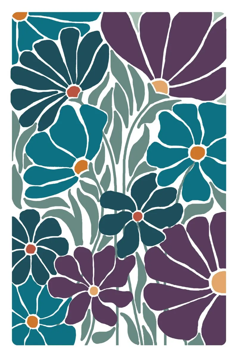 Fleur-violet-3 acryl van alexiableu