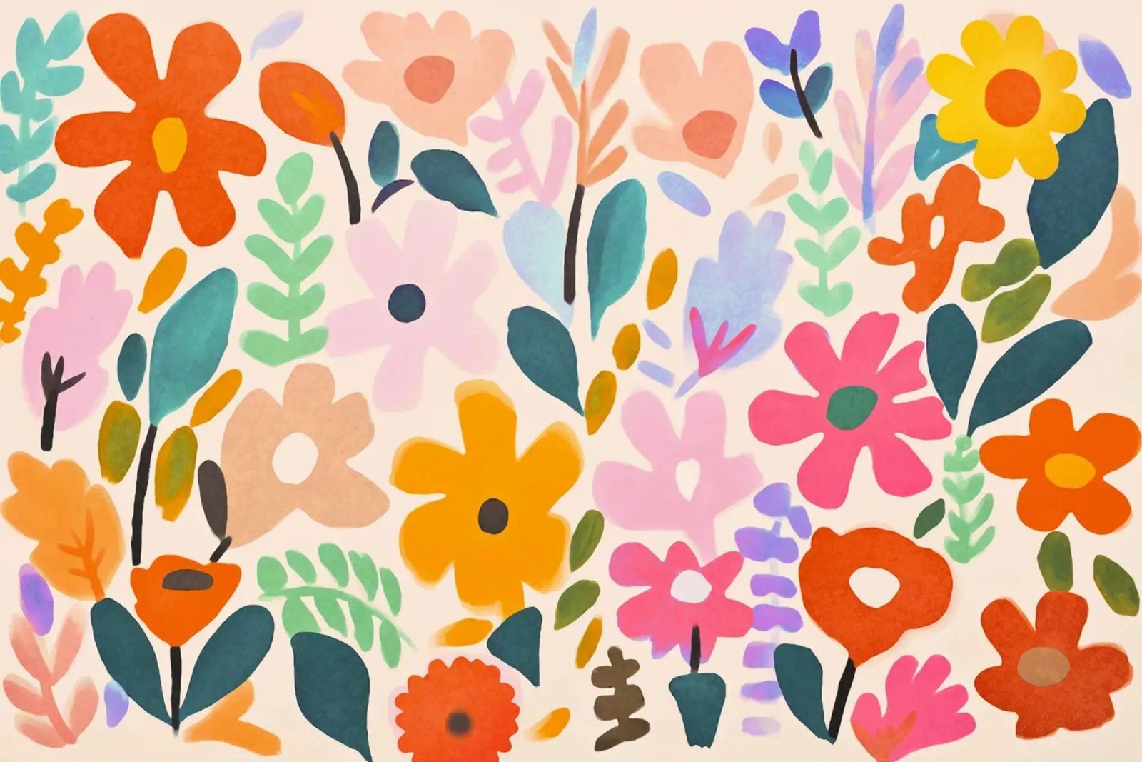 Matisse bloementuin canvas van Andrea Haase Modern Home