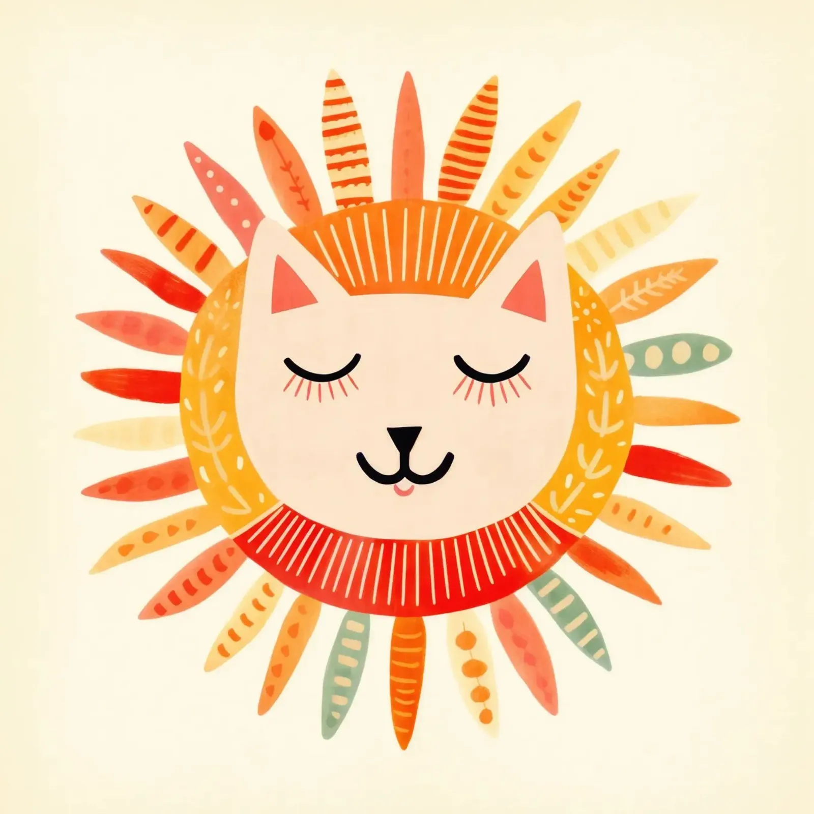 Gatto carino che sorride poster con telaio in alluminio da Andrea Haase Modern Home