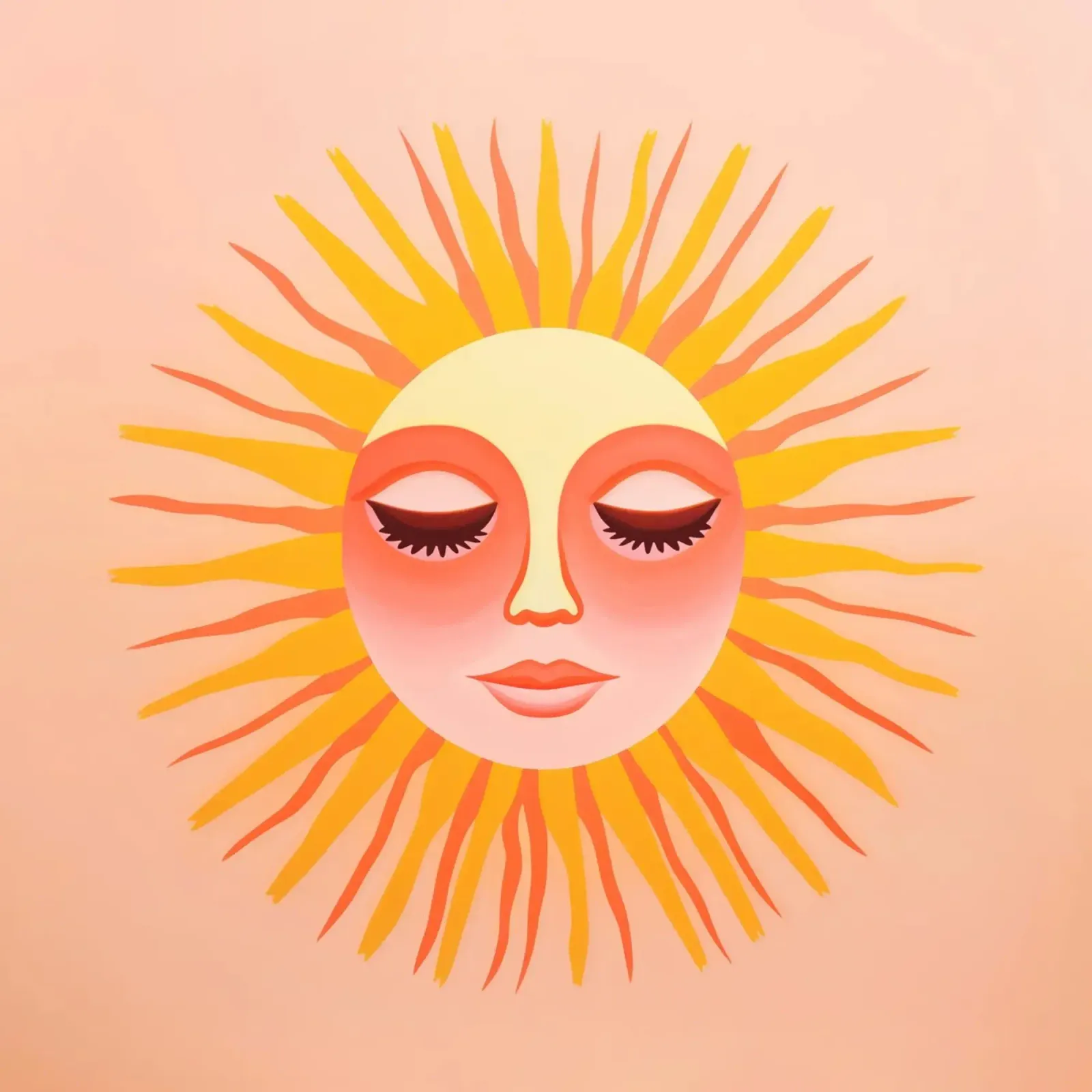 Volto celeste del sole poster con telaio in plastica da Andrea Haase Modern Home