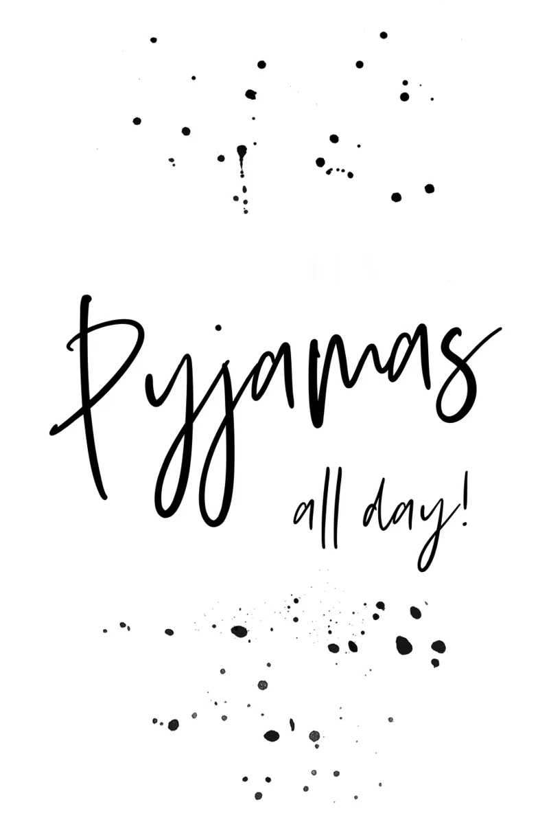 Text Art PYJAMAS ALL DAY plexiglass da Melanie Viola
