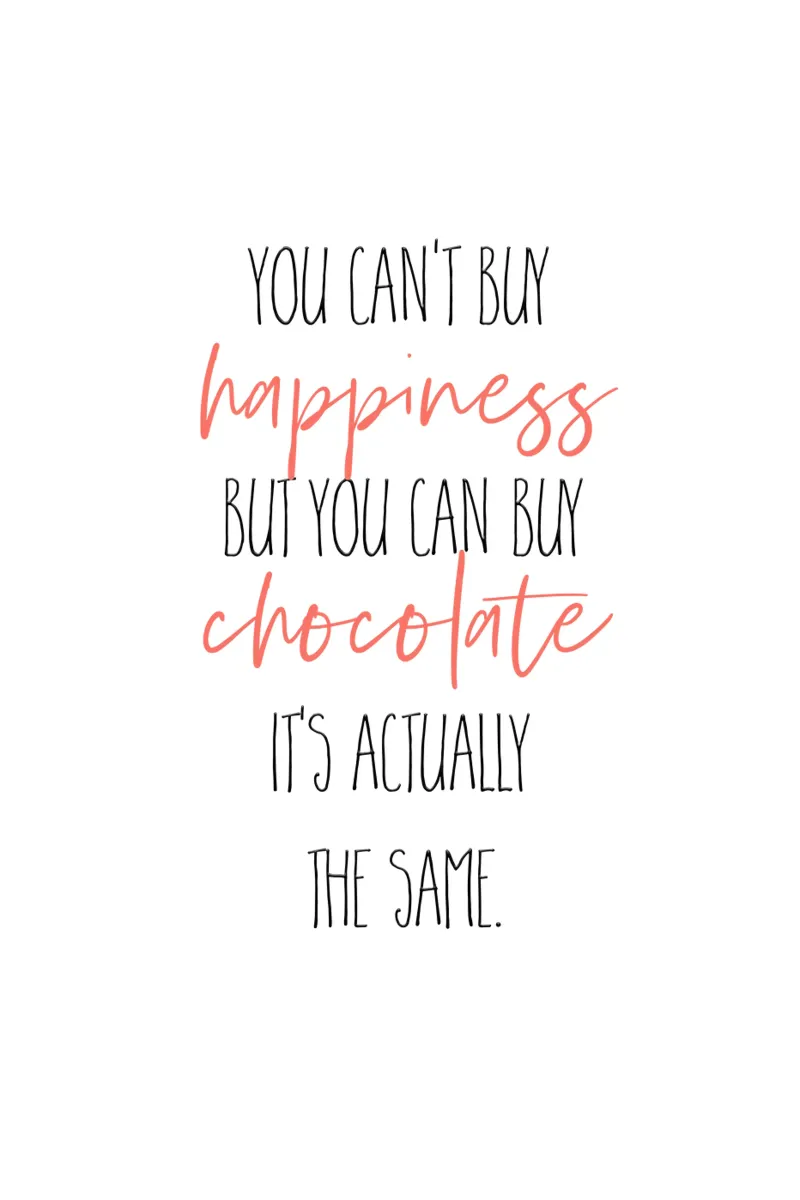 YOU CAN’T BUY HAPPINESS – BUT CHOCOLATE pellicola backlit da Melanie Viola