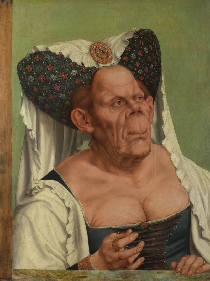 Quentin Matsys - Una vecchia donna grottesca alluminio dibond da Timeless Artworks