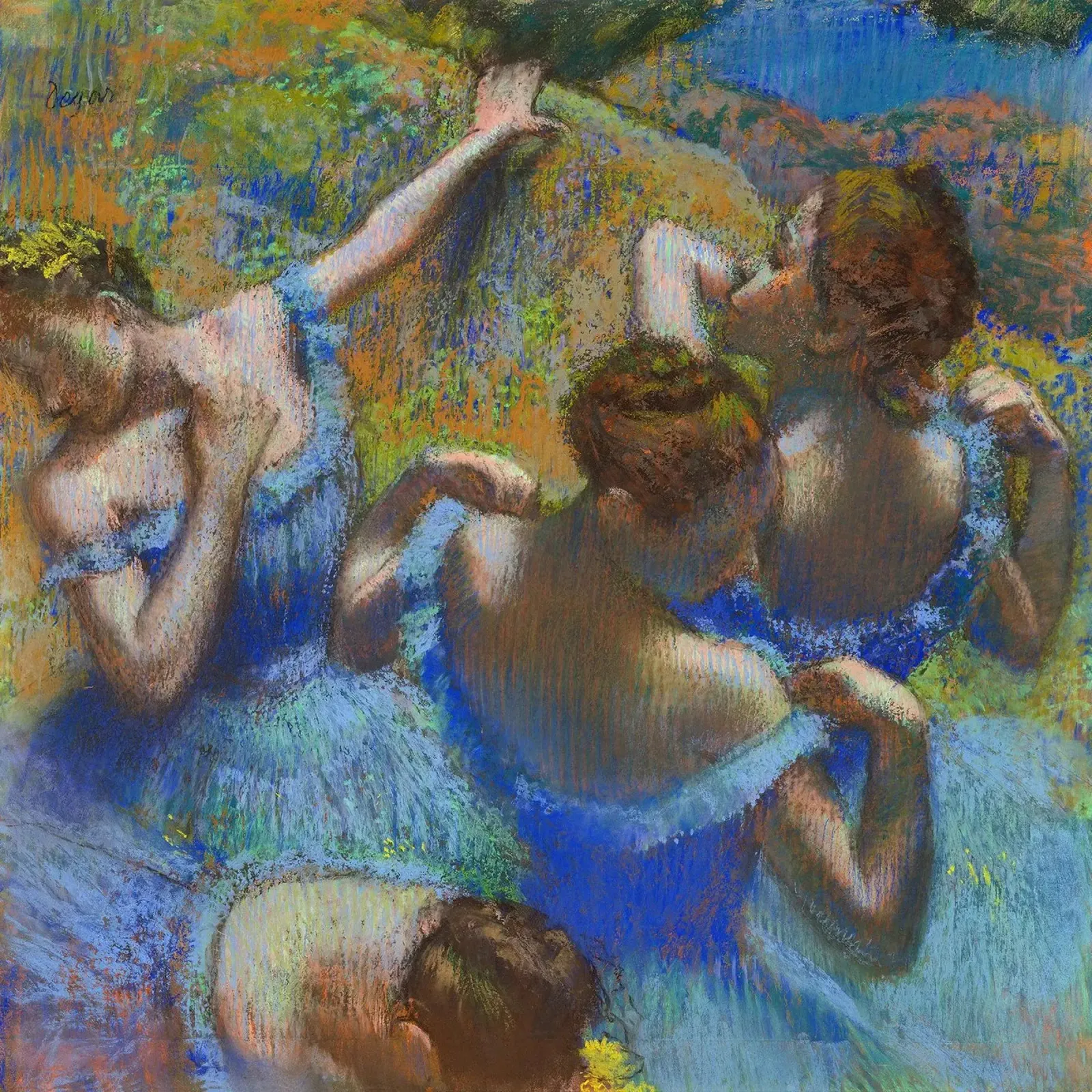 Edgar Degas - Ballerine blu pellicola backlit da Timeless Artworks