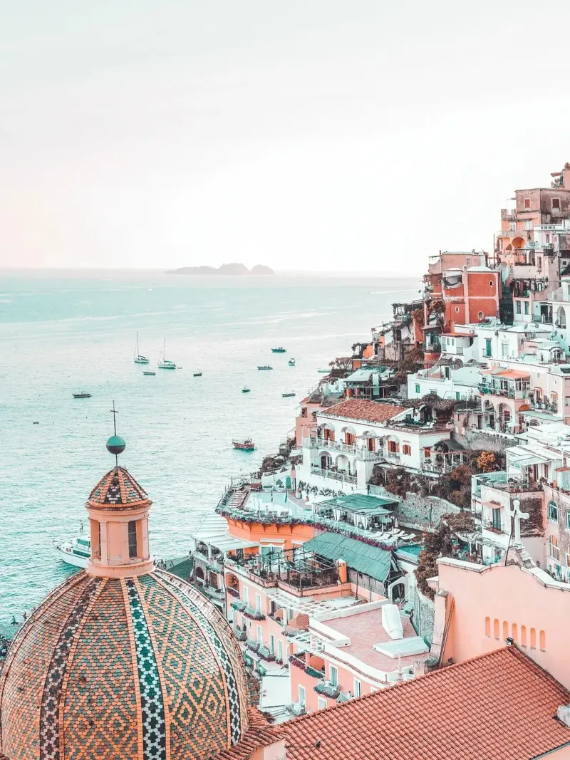 Positano coastal view - Italian idyll alu-dibond by Whole©