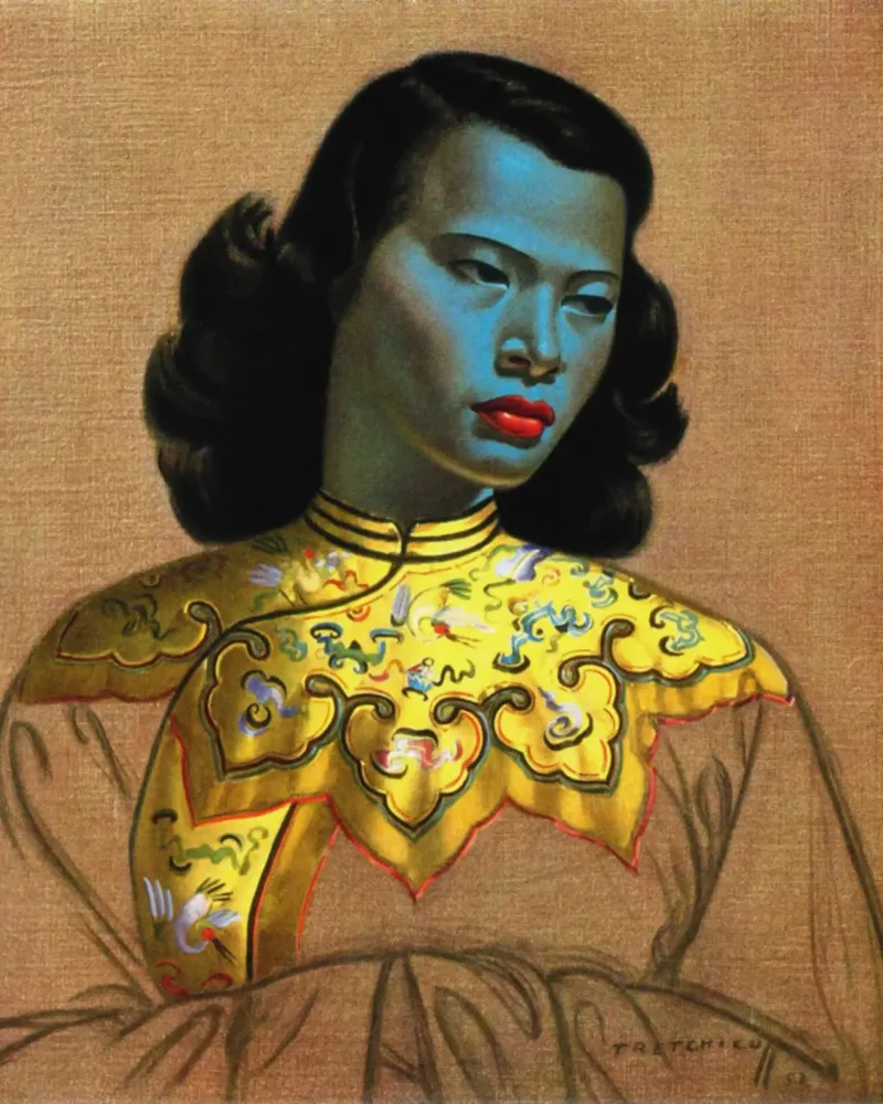 Vladimir Tretchikoff Print "The Chinese Girl" poster con telaio in alluminio da Honeymoon Hotel
