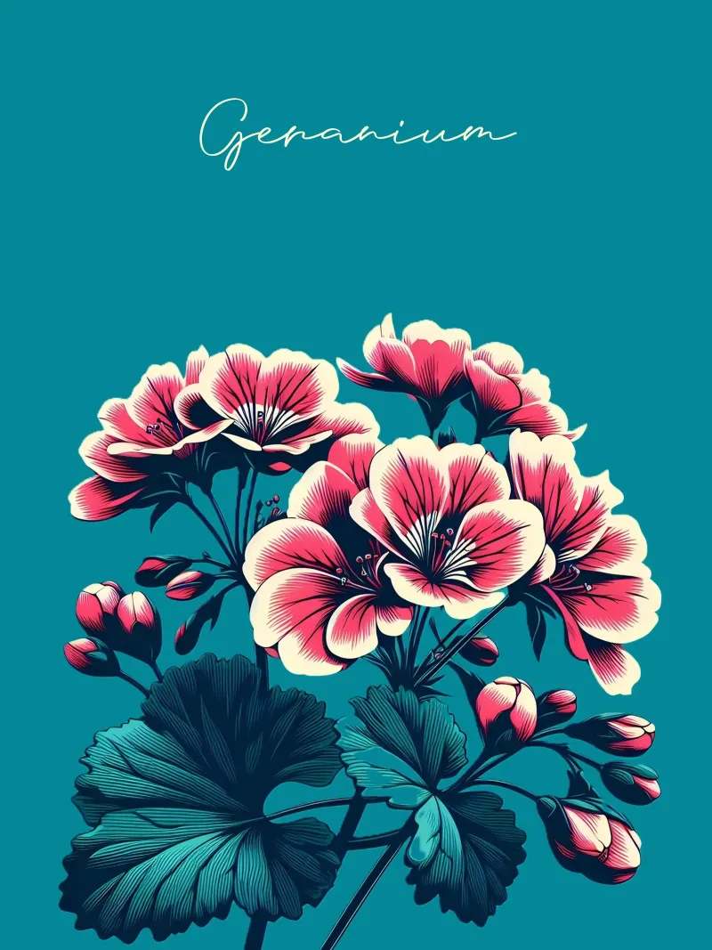 Geranie canvas by Digital Naive