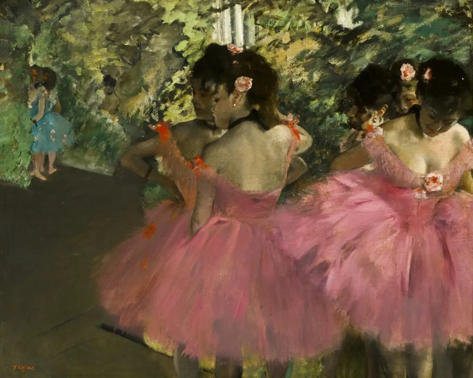 Edgar Degas - Ballerine in rosa pellicola backlit da Timeless Artworks