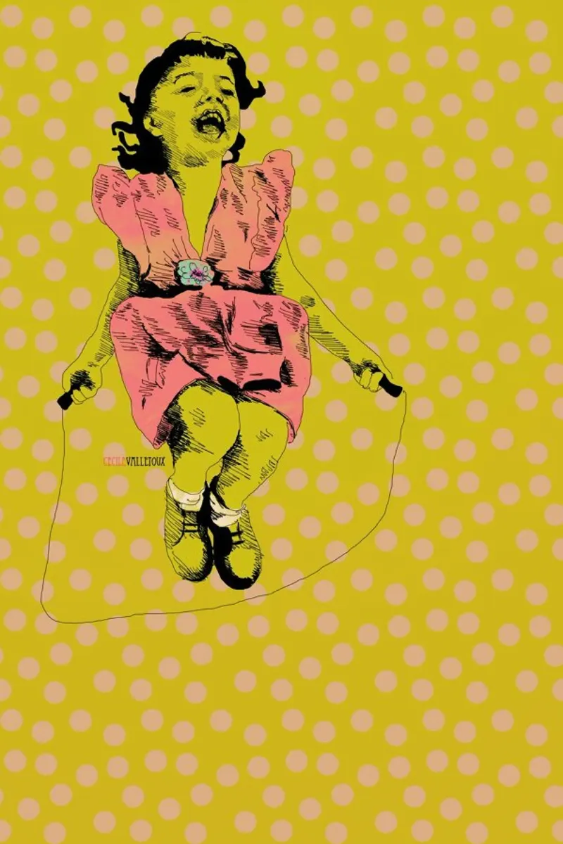 Jump Rope Rhyme poster by La Belette Rose